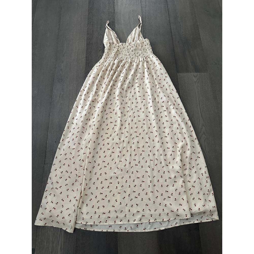 Princess Polly Dress Womens US 6 Small Ivory Floral Maxi Adjustable Strap Summer - Picture 2 of 12